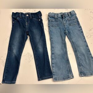 2 Pair Bundle of Toddler Girl Jeans! Cat & Jack 3T